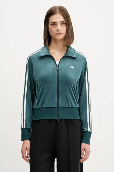 Velúrová mikina adidas Originals Fb Liberty Tt