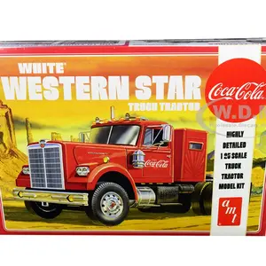 Skill 3 Model Kit White Western Star Semi Truck Tractor "Coca-Cola" 1/25 Scale Model by AMT