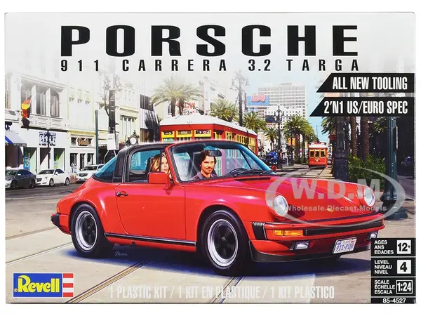Level 4 Model Kit Porsche 911 Carrera 3.2 Targa 2-in-1 Kit 1/24 Scale Model by Revell