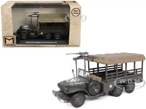 Dodge WC63 Weapons Carrier with Canvas Top Olive Drab "United States Army" 1/43 Diecast Model by Militaria Die Cast