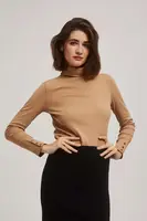Marisse Ribbed Turtleneck Blouse