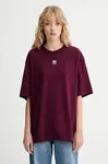 Bavlněné tričko adidas Originals Boyfriend Tee dámské, vínová barva, KW1906