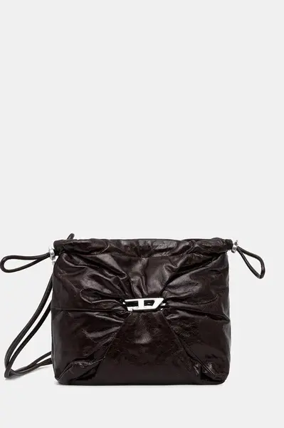 Kožená kabelka Diesel SCRUNCH-D SCRUNCH-D hnědá barva, X10325.P1003