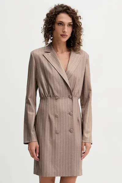 Šaty Fracomina béžová barva, mini, FS25WD1002W479T4