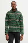 Outdoorová mikina Columbia Sweater Weather pánská, zelená barva, vzorovaná, 2097741