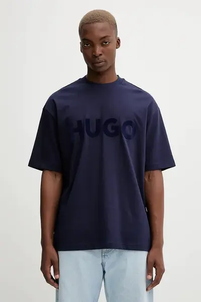 Bavlněné tričko HUGO Dinkee