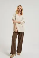 Marisse Women's Sweater Z-Sw-4536 L.Beige Mel