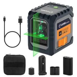 CIGMAN CM-G02 2-Line Selectable Self-Leveling Laser Level - 100ft Visibility Rechargeable Battery Rotatable 360°