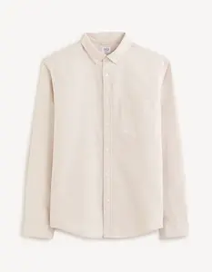 Pánská béžová košile Celio Daxfordmc