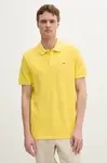 Bavlněné polo tričko Tommy Jeans žlutá barva, DM0DM20226