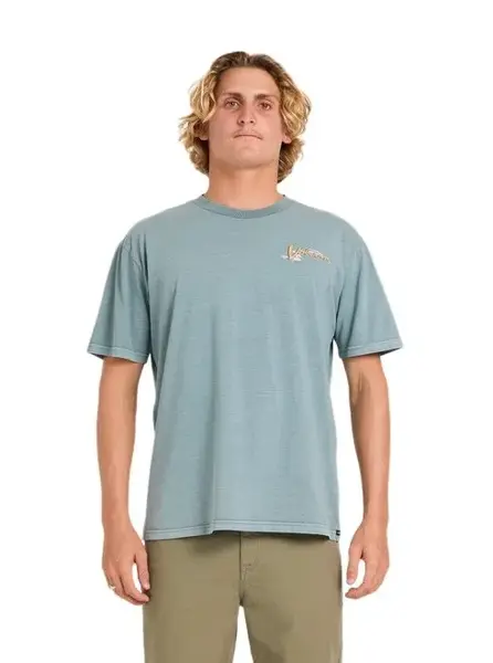 Volcom pánské tričko Zorch Sst Tradewinds | Modrá | Velikost L | 100% bavlna