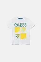 Dětské bavlněné tričko Guess bílá barva, L5GI13 K8HM4