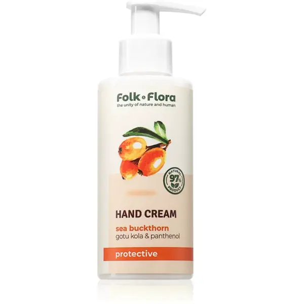 Folk & Flora Sea Buckthorn ochranný krém na ruce s vyživujícím účinkem 150 ml
