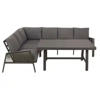 Amatio ZAHRADNÍ SEDACÍ SOUPRAVA, 17dílné, kov, sklo, textil
