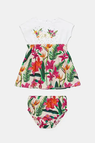 Kojenecké šaty Guess růžová barva, midi, áčková, A5GK00 K6YW4