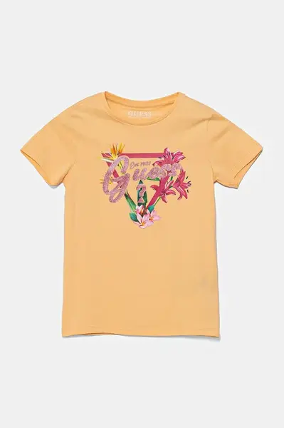 Dětské tričko Guess oranžová barva, J5GI16 K6YW4