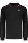NORWAY 1963 MEN'S LONG-SLEEVED POLO SHIRT, BLACK