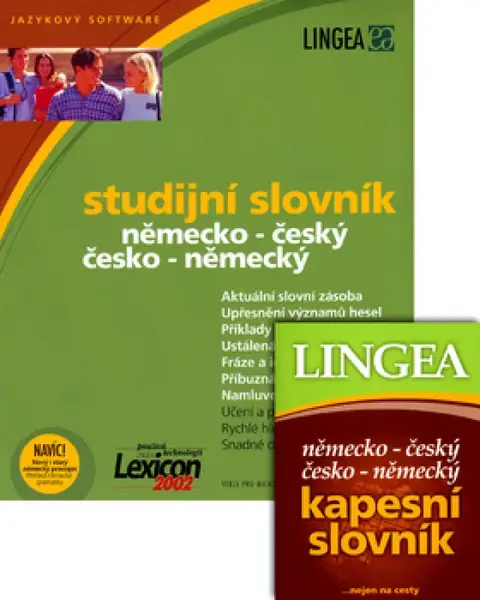 Studijní slovník něm.-český a česko-něm. na CD-ROM a kapesní slovník (poškozená)