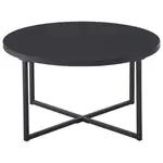 Carryhome KONFERENČNÍ STOLEK, černá, kov, sklo, 80/80/45 cm
