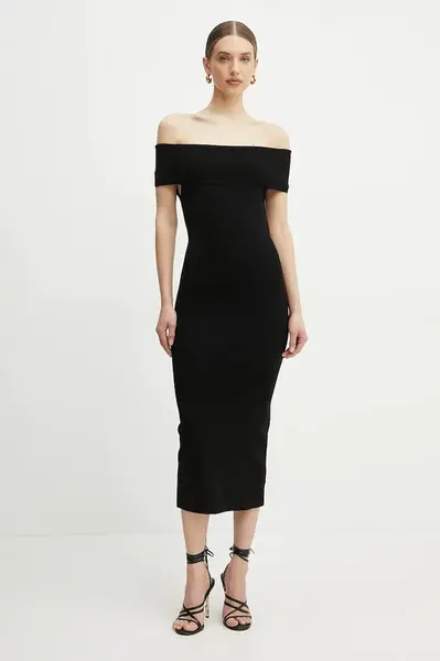 Šaty MICHAEL Michael Kors černá barva, maxi, MS582Y033D