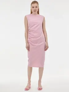 Světle růžové midi šaty ORSAY
