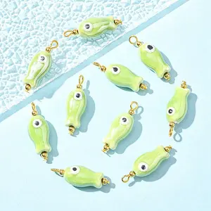 10Pcs Handmade Porcelain Pendants