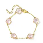 Glass Flower Link Bracelets