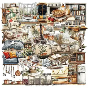 50Pcs Furniture PET Stickers