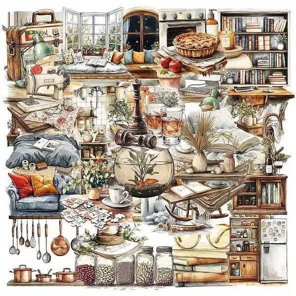 50Pcs Furniture PET Stickers