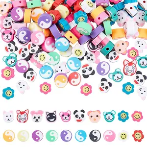 150Pcs 3 Style Handmade Polymer Clay Beads