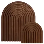 2Pcs Arch Wood Sculpture Display Decorations