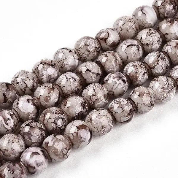 Baking Paint Glass Beads Strands
