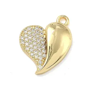 Brass Micro Pave Cubic Zirconia Pendants