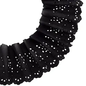 5 Yards Cotton Embroidery Flower Ribbons