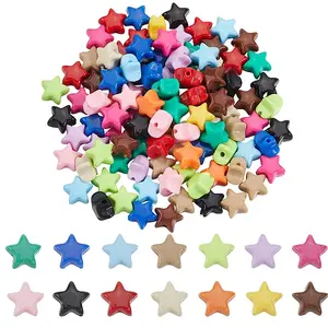 140Pcs 14 Colors Luminous Opaque Acrylic Beads