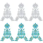 6Pcs 2 Colors Flower Computerized Embroidery Iron on/Sew on Patches