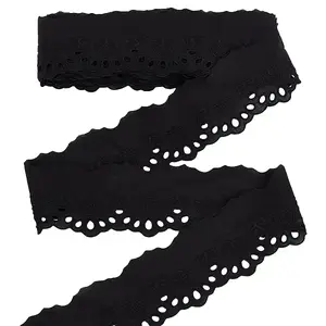 7.5 Yards Cotton Strawberry & Bowknot Embroidery Lace Ribbon