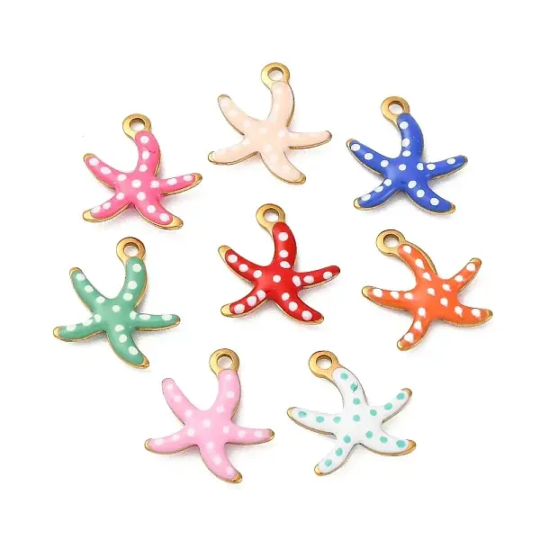 304 Stainless Steel Enamel Charms