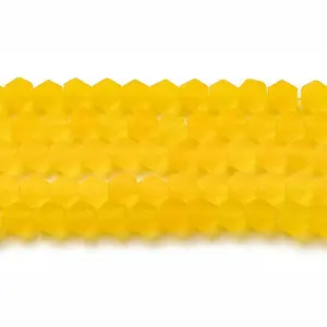 Imitate Austrian Crystal Frosted Glass Beads Strands