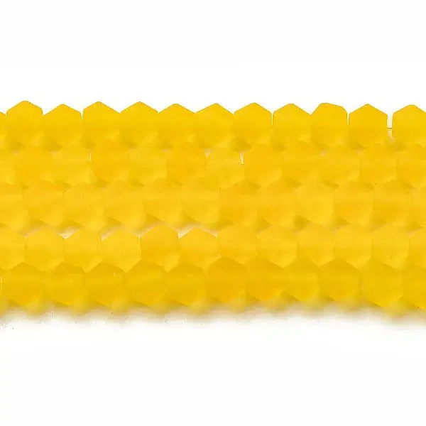 Imitate Austrian Crystal Frosted Glass Beads Strands