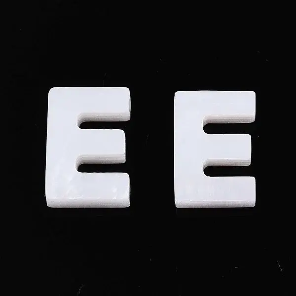 Natural Freshwater Shell Letter Charms