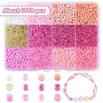 DIY Round Glass Beads Bracelet Making Kits
