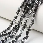 Electroplate Transparent Glass Beads Strands
