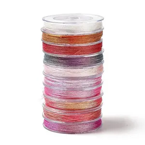 10 Rolls 10 Colors 6-Ply PET Polyester Metallic Thread