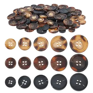 180Pcs 15 Styles Resin Buttons