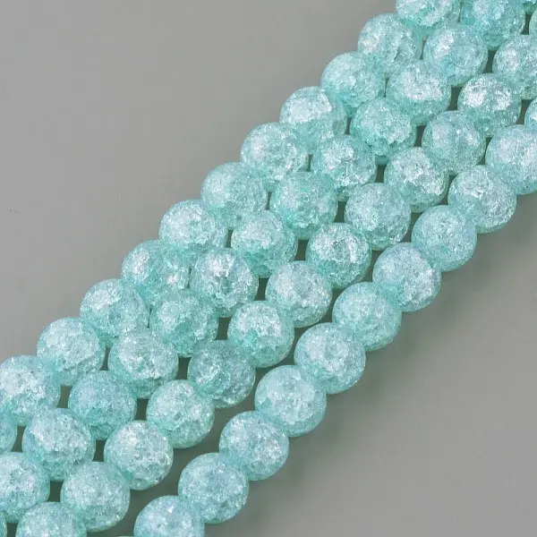 Synthetic Crackle Quartz Beads Strands