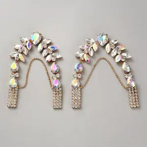 Alloy & Acrylic Rhinestone Boot Strap Chains