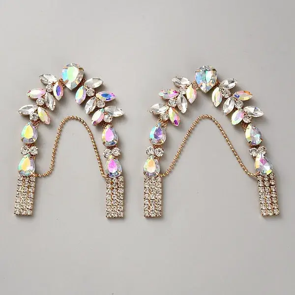 Alloy & Acrylic Rhinestone Boot Strap Chains