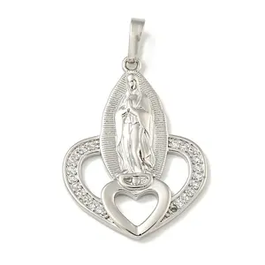 Brass Micro Pave Cubic Zirconia Pendants