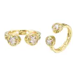 Cubic Zirconia Star Open Cuff Ring